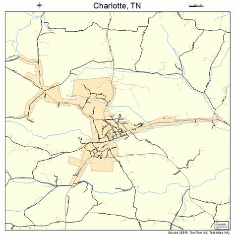 Charlotte Tennessee Street Map 4713080