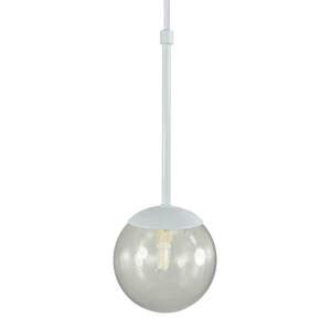 Pendente Globo Esfera De Vidro 12cm Branco Vidro Fumê Leroy Merlin