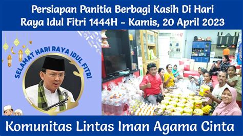 Komunitas Agama Cinta Mempersiapkan Acara Berbagi Kasih Di Hari Raya