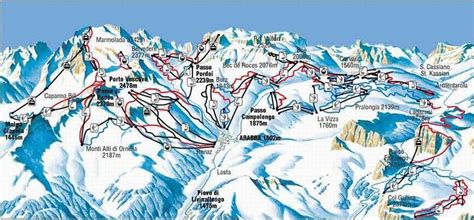 Arabba Piste Map Trail Map