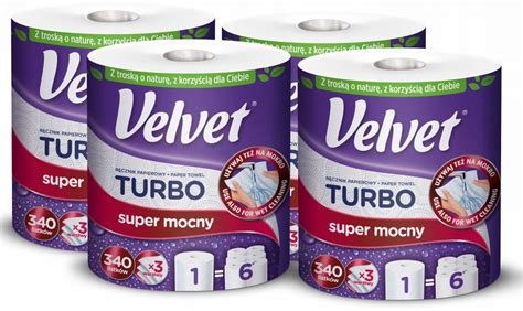 Ręcznik kuchenny VELVET TURBO MEGA MOCNY x 4 ROLKI 12982320600 Allegro pl