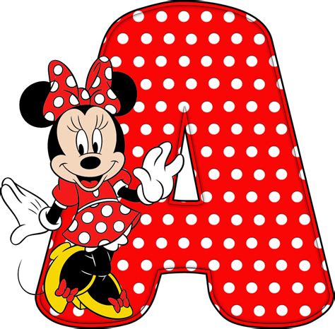 Letras De Minnie Mouse Para Imprimir Alfabeto Digital Png