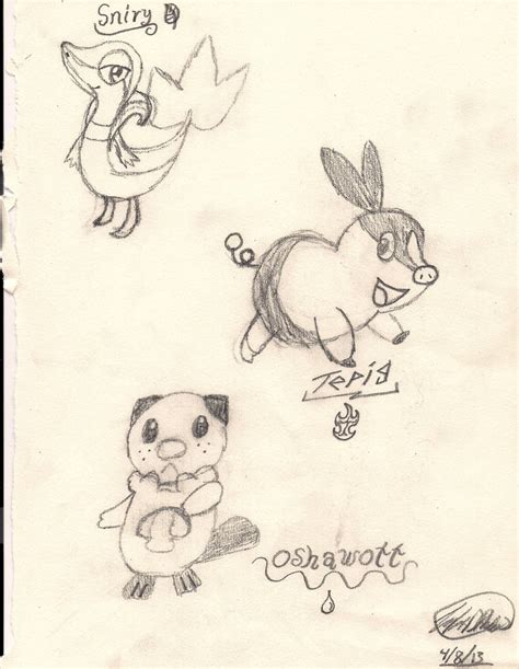 Pokemon Black/White Starters by KillerFox85 on DeviantArt