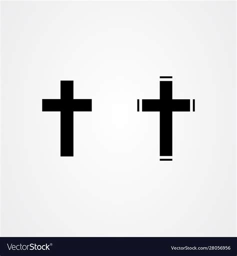 Christian cross icon logo Royalty Free Vector Image