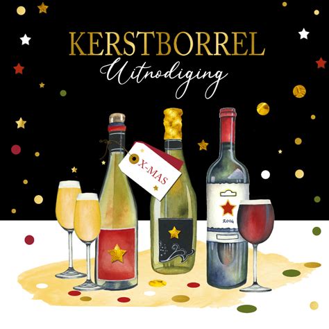 Kerst Uitnodiging Kerstborrel Kerstkaarten Kaartje Go