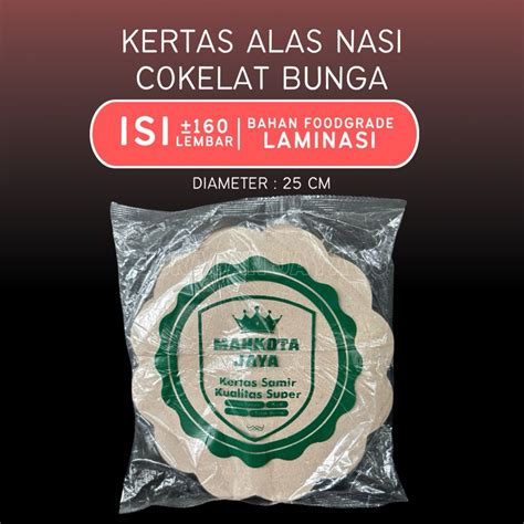 Jual 160 LBR BUNGA Kertas Alas Nasi Bunga Diameter 25 Cm Alas