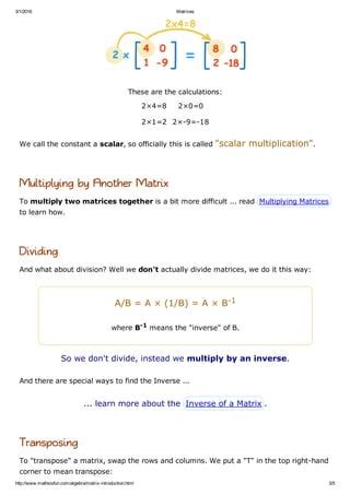 Matrices | PDF