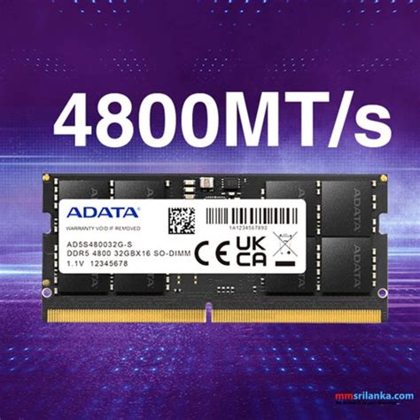 Adata 32gb Ddr5 4800 Sodimm Memory