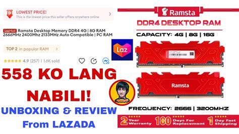 Ramsta Desktop Memory Ddr4 4gb 8gb Ram 2666mhz 2400mhz 2133mhz Pc