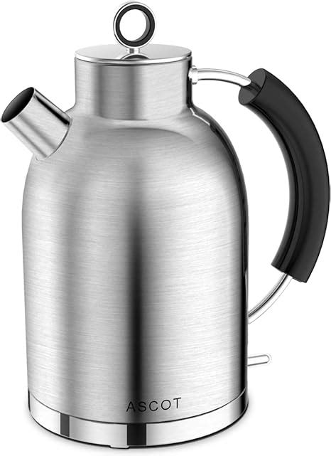 ASCOT Electric Kettle 100 BPA Free Stainless Steel Electric Tea