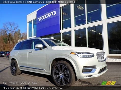 Birch Light Metallic 2020 Volvo Xc90 T6 Awd Inscription Blond Interior