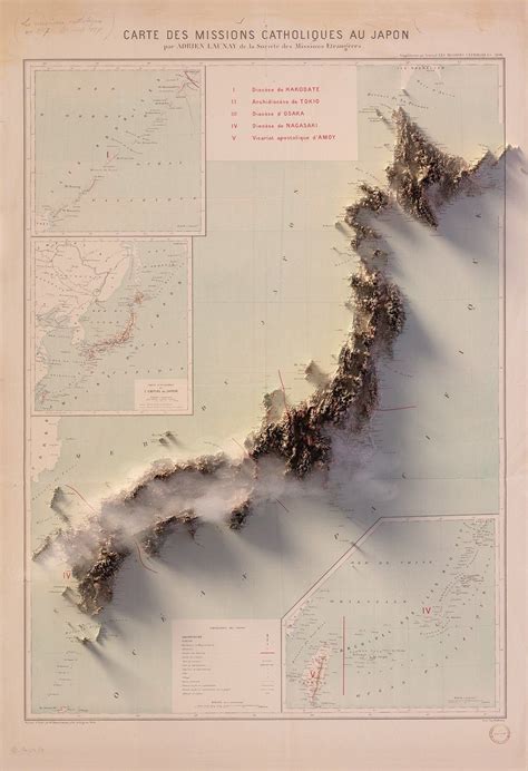 Japan Topography 3d Relief Map By 3dmapart On Etsy Relief Map