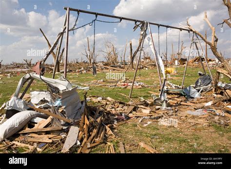 Tornado Damage In Greensburg Kansas Usa After The Massive Killer