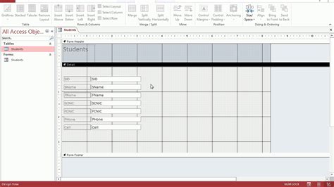 How To Create Form In Ms Access Youtube