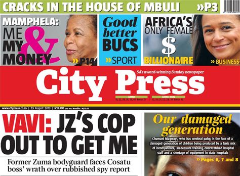 City Press On Twitter Today S Front Page T Co Kmq P Cfxf