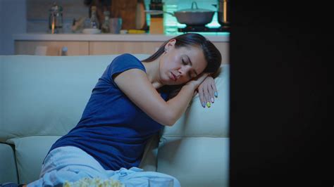 Portrait Of Woman Sleeping On Couch In Stock Footage Sbv 338727624 Storyblocks