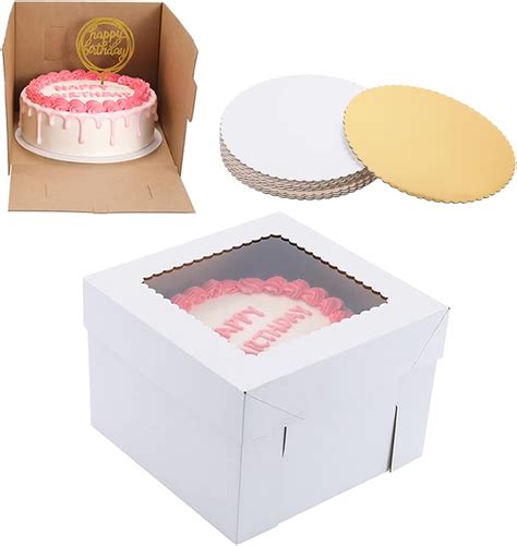 Amazon Huoshange Cake Boxes 10x10x8 Inch 10Pack Premium Sturdy