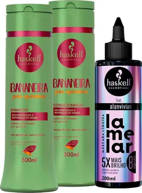 Kit Haskell Shampoo Cond Bananeira Ml M Scara Lamelar