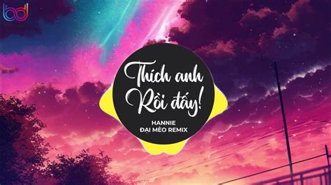 Thích Anh Rồi Đấy Remix Hannie X Đại Mèo Remix Hot Tik Tok Vì Em