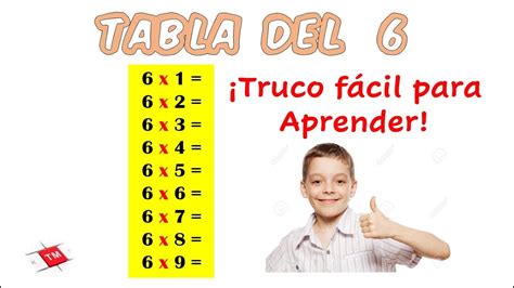 Truco Para Tabla Del 6 Aprende Un Método Fácil Para Recordarla 😯👍 Youtube