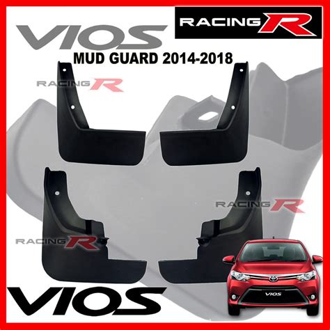 Toyota Vios 2014 To 2018 OEM Mudguard W 8PCS SCREWS Mud Flaps Splash