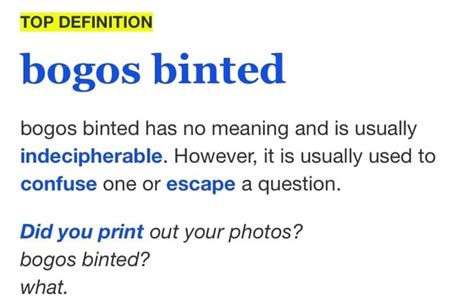 TOP DEFINITION bogos binted bogos binted has no meaning and is usually ...