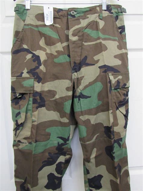 Usgi Woodland Camo Bdu Pants Combat Trousers Nyco Medium Regular Waist