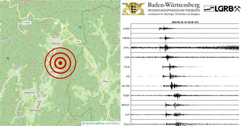 Erdbeben Bei Malsburg Marzell Lkrs L Rrach Bw Am