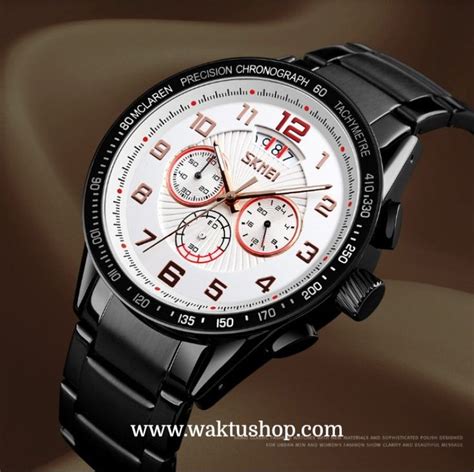 Arloji Jam Tangan Pria SKMEI 9176 Chronograph Rantai Original Waktu Shop