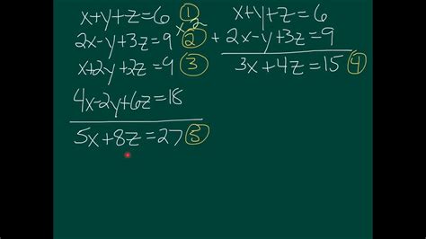 Solving 3x3 System Of Equations