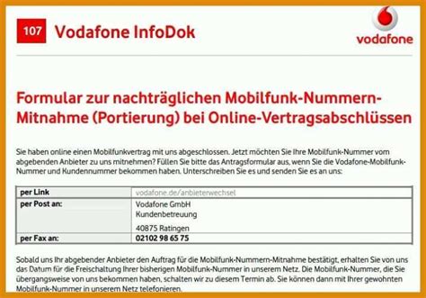 Exklusiv Fein K Ndigung Klarmobil Rufnummernmitnahme Vorlage