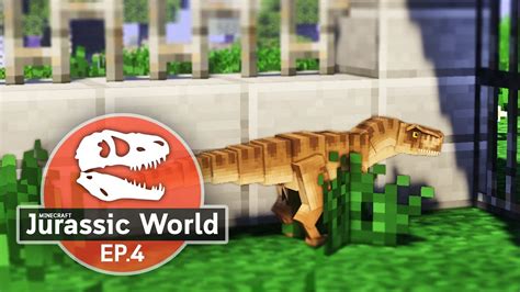 Minecraft Jurassic World Mod Pack Ep4 กำเนิดราชาแห่งยุค จูราสสิค Tyrannosaurus Rex T Rex