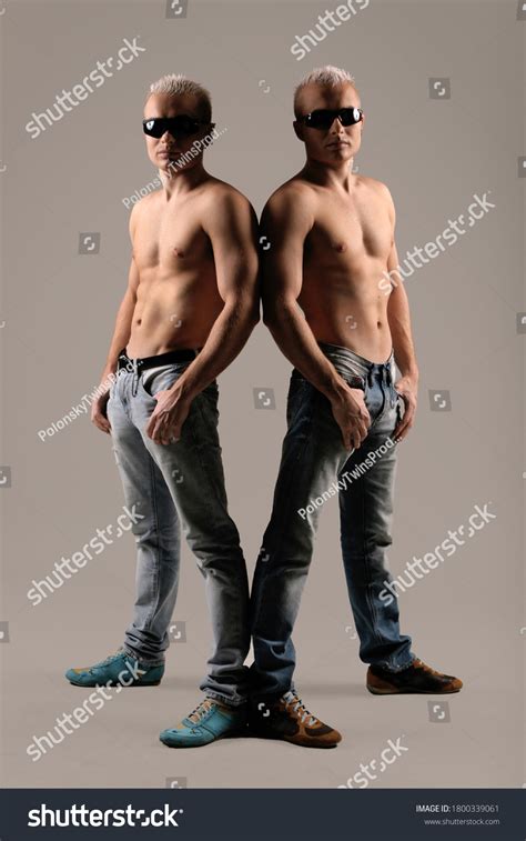 Twin Brothers Naked Torso Jeans On Stock Photo Shutterstock