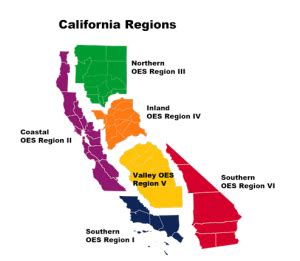 Cal OES Regions Map