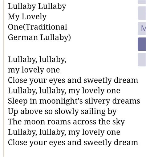 German lullaby lyrics