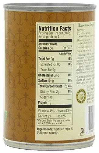 Farmer S Market Organic Canned Butternut Squash Puree 15 Ounce Pack Of 2 Pricepulse