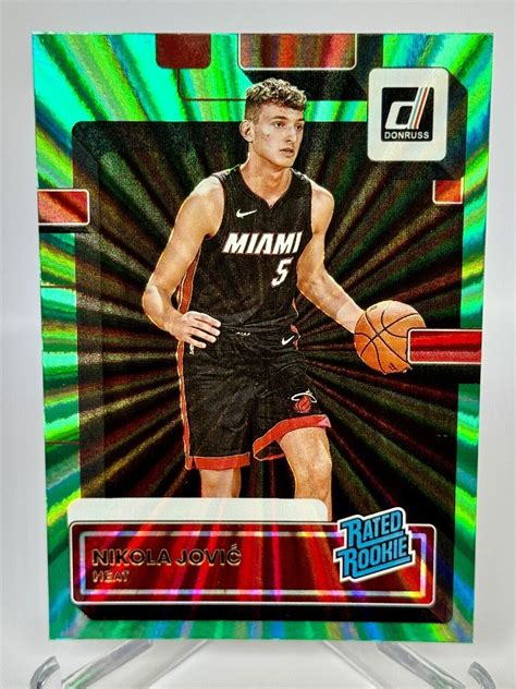 Panini Donruss Nikola Jovi Rated Rookie Holo Green Laser