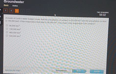 Solved Groundwater Quiz Active Time Remaining A Model