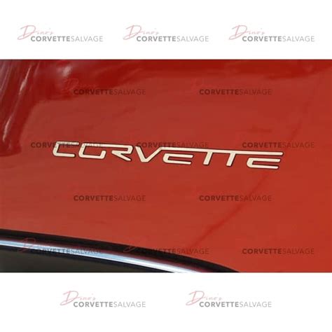 C6 New Rear Bumper Polished Stainless Steel Letter Emblem 2005 2013 Dino S Corvette Salvage