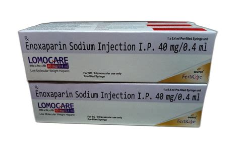 Lomocare 40 Mg 0 4 Ml Enoxaparin Sodium Injection At 205 Box