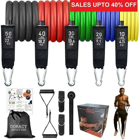 Exercise Resistance Bands Set 12pcs Fitness Tubes With Handles