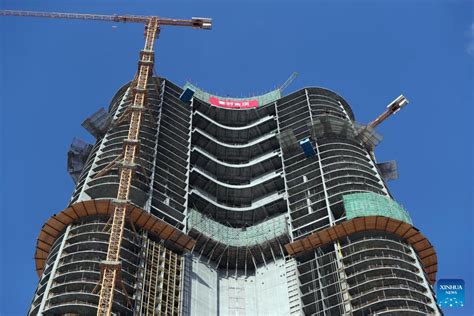 China Built Landmark Tower Topped Out In Egypt S New Alamein City Xinhua