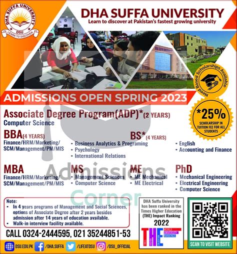 Dha Suffa University Karachi Admissions Spring 2023