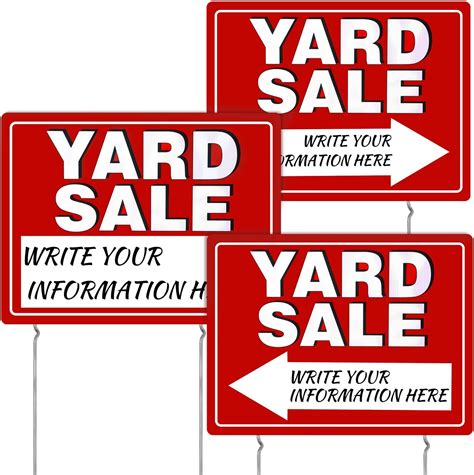 Amazon Yard Sale Signs X Yard Sale Signs With Stakes