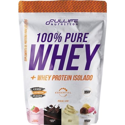 100 Whey Protein Refil 900g Morango Drogaria Dinâmica