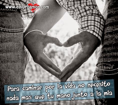 Frase De Amor Con La Imagen De Una Pareja Caminando Juntos De La Mano