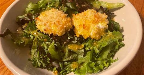 Warm Goat Cheese Salad W Mustard Vinaigrette Just A Pinch Recipes