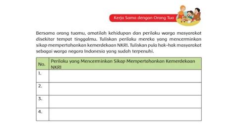 Kunci Jawaban Buku Tema 6 Kelas 6 Halaman 51 Semester 2 Sikap Mempertahankan Kemerdekaan Nkri