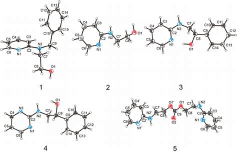 The Molecular Structures Of 1 To 5 Showing The Atom Labeling Scheme Download Scientific