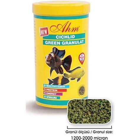 Ahm Cichlid Green Granulat Balık Yemi 1000 Ml Fiyatı